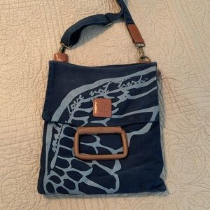 Messenger bag crossbody canvas 10 x12” cute!!by EcoFashion